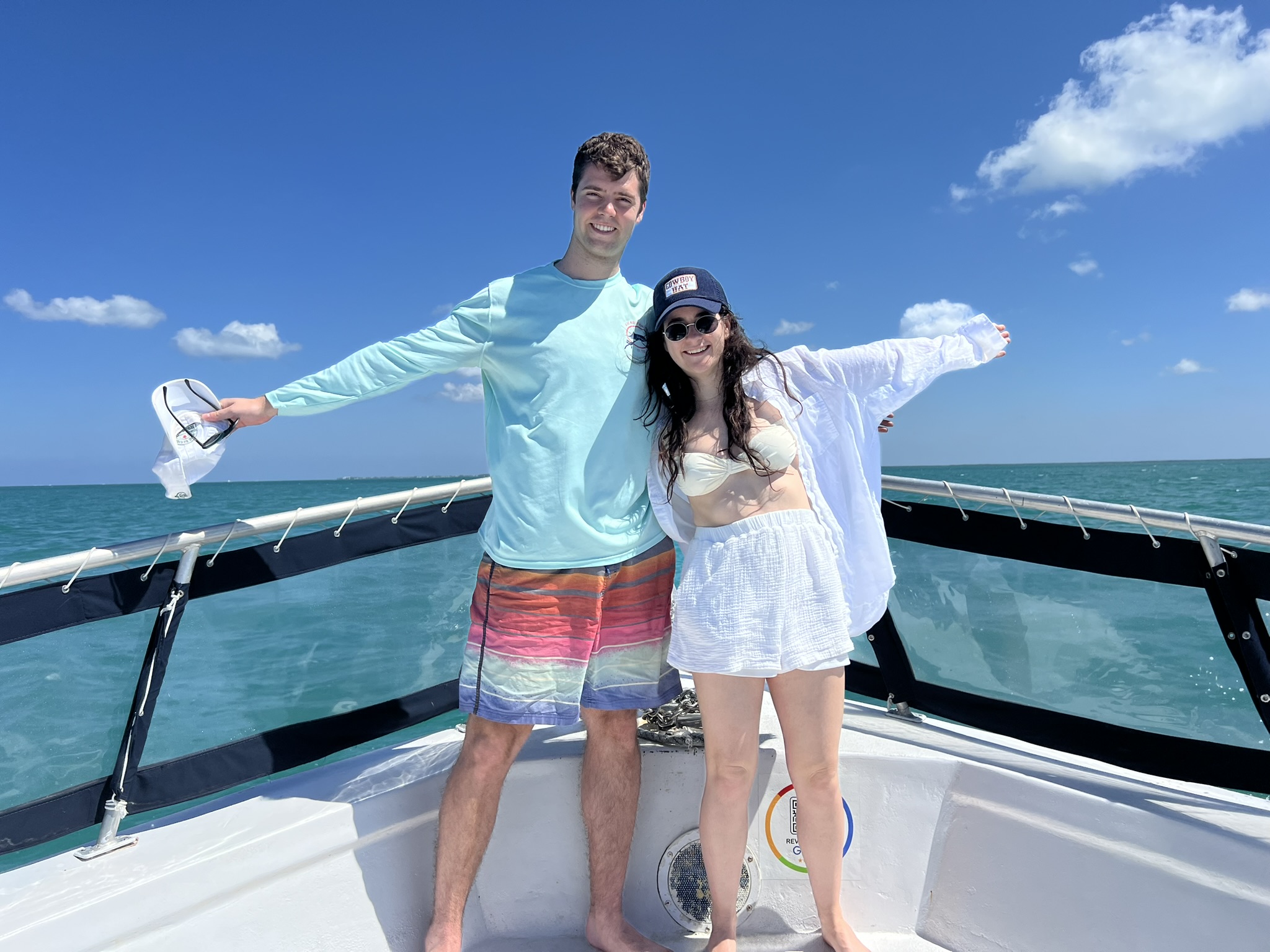 erin and mine on boat